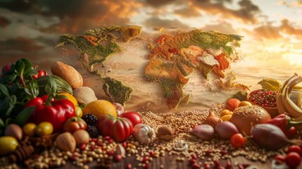World Food Day concept with copy space area for text