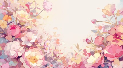 Wall Mural - a beautiful floral background without any visible seams