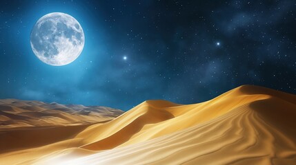 Wall Mural - landscape with moon