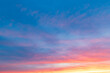 青と夕空