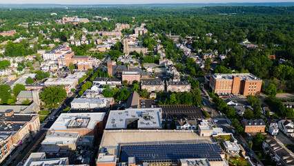 Wall Mural - Aerial Drone of Morristown New Jersey Summer 2024