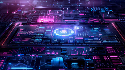 Wall Mural - futuristic technology background, wallpaper