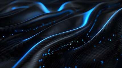 Wall Mural - abstract background dark with carbon fiber texture vector illustration