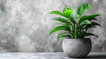 A lush green plant in a pot, standing alone against a white backdrop. Nature's beauty captured in simplicity and elegance.