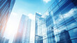© Sabbir Dzns - Modern office building glass blue toned image.