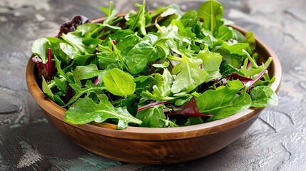 Wall Mural - fresh green salad in a bowl. Generative Ai