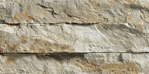 Wall Mural - A wall made of stone with a brown and tan color