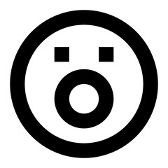 Poster - surprise emote smiley line icon 