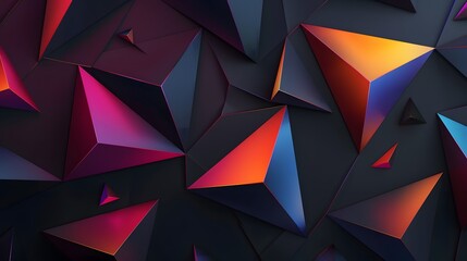 Wall Mural - abstract dark background illustration with geometric graphic elements.