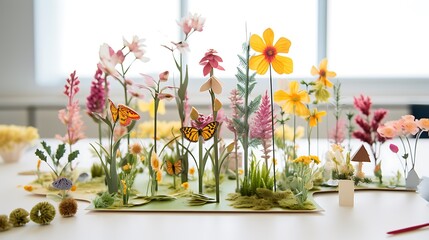 Wall Mural - An educational kit for schools to teach children about the importance of flowers to ecosystems.