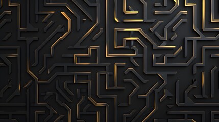 Wall Mural - abstract dark background illustration with geometric graphic elements.