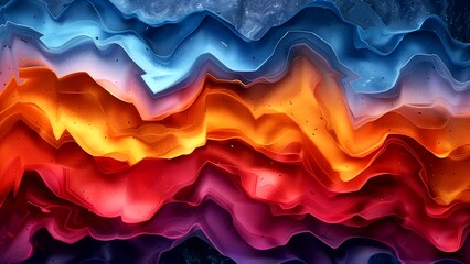 Wall Mural - Colorful abstract watercolor moving randomly and chaotically, for abstract background. Looping time-lapse animation.