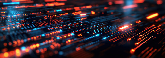 Black Program Code Data Stream on Computer