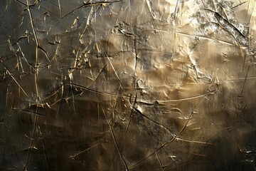 Wall Mural - A piece of artwork with a gold and silver texture