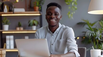 Young Marketing Director Radiating Joy while Excelling in the Modern Workspace