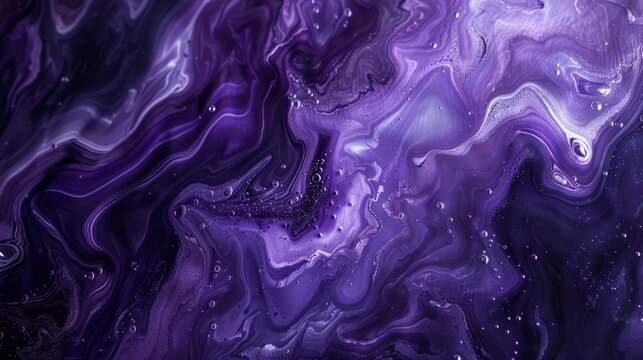 purple fluid art marbling paint textured background