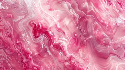 Wall Mural - royal pink fluid art marbling paint textured background