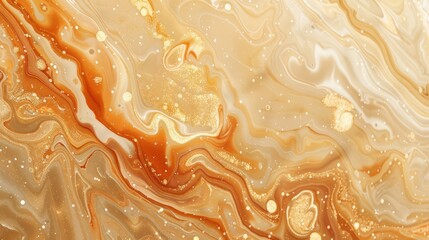 Wall Mural - vanilla fluid art marbling paint textured background