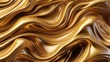 © Touhid09 - abstract 3D background with flowing liquid gold texture Generative Ai.