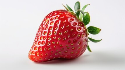 Wall Mural - Ripe strawberry fruit isolated on a white background
