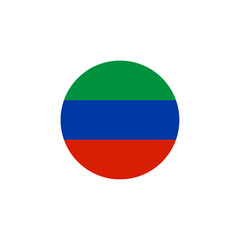 Sticker - Round Dagestan flag emblem design element