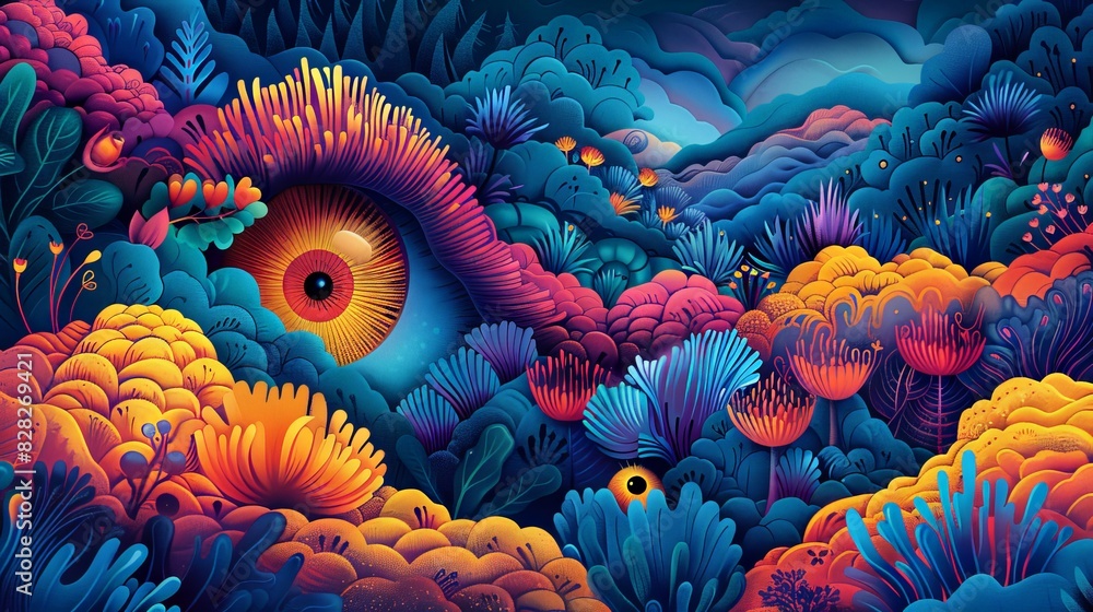Dive into the world of vivid illustrations, where colors come alive in ...