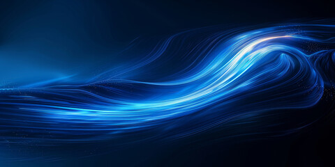 Wall Mural - a blue wave with a lot of dots in it