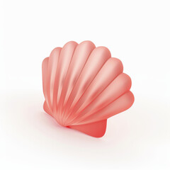 Poster - shell icon in 3D style on a white background