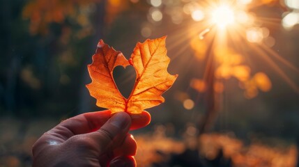 Poster - The Autumn Leaf Heart