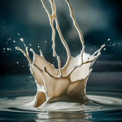 milk splash isolated on white background