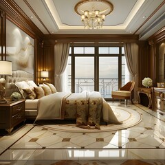 Wall Mural - European-style luxury bedroom