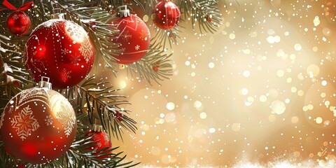 sparkling christmas tree decorations with presents