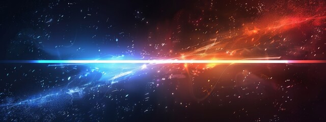 Abstract digital futuristic technology glowing background with dynamic flow lines and particles