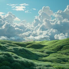 Wall Mural - Tranquil Prairie Landscape: 4K Ultra HD Nature Photography