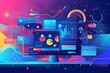 © Henryk Guziak - Kolorowe wykresy i analizy danych na cyfrowym ekranie