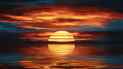 Sticker - sunset on the sea
