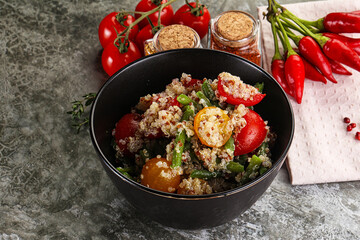 Wall Mural - Vegan boiled quinoa with vegetables