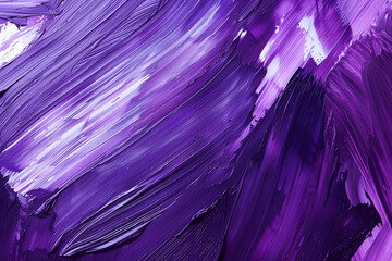 Wall Mural - Spontaneous energy in a vibrant violet abstract with bold strokes.