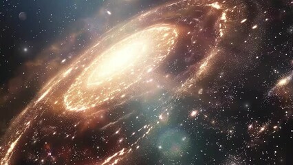 Wall Mural - galaxies in the universe. milky way. a spiral galaxy in the space. view from space to a spiral galax
