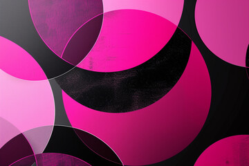 Wall Mural - Festival brochure cover with magenta and black circles for creative themes.