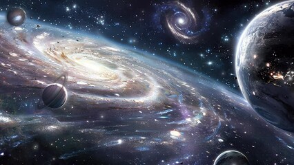 Wall Mural - a galaxy in the space. colorful cosmic nebula. galaxy space background. galaxies stars and nebula in