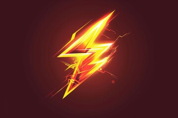 Wall Mural - powerful lightning bolt striking against a dark sky. ideal for weather or power related concepts