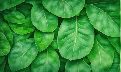 Wall Mural - abstract background nature view of green leaf with copy space using as background natural green plan