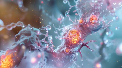 Wall Mural - detailed close up of a cell wall. ideal for scientific illustrations