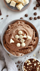 Wall Mural - chocolate ice cream in bowl