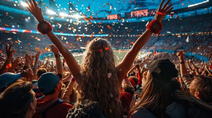 Wall Mural - Large Crowd of People at Concert