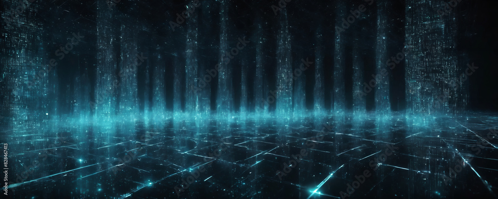 cyber technolgy digital background with binary codes in futuristic ...