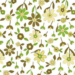 Wall Mural - seamless pattern with flowers