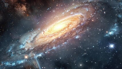 Wall Mural - galaxies in the universe. milky way. a spiral galaxy in the space. view from space to a spiral galax