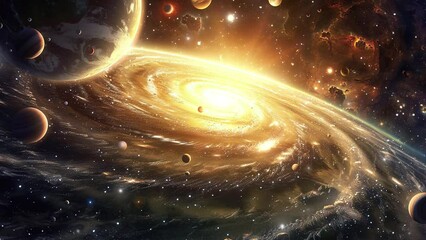 Wall Mural - a galaxy in the space. colorful cosmic nebula. galaxy space background. galaxies stars and nebula in
